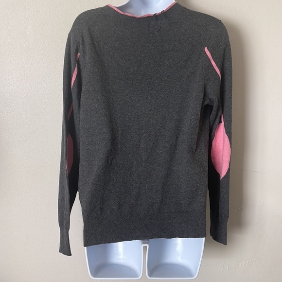 Court & Rowe Cardigan Ivy League Button Front Gray Pink New - Picture 6 of 6